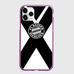 Чехол iPhone 11 Pro матовый Бавария Мюнхен полосы