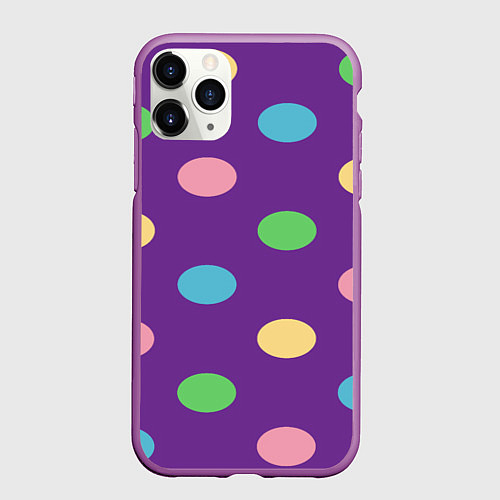 Чехол iPhone 11 Pro матовый Radius color / 3D-Фиолетовый – фото 1