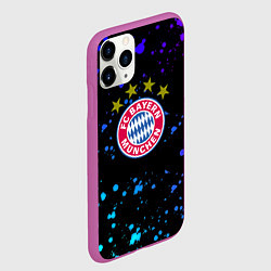 Чехол iPhone 11 Pro матовый Бавария Мюнхен неоновые краски, цвет: 3D-фиолетовый — фото 2