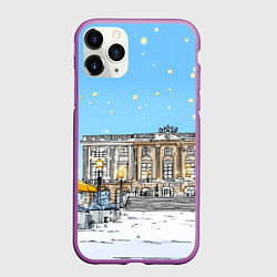 Чехол iPhone 11 Pro матовый Новогодний день в Москве