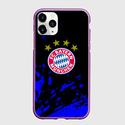 Чехол iPhone 11 Pro матовый Бавария Мюнхен синие краски