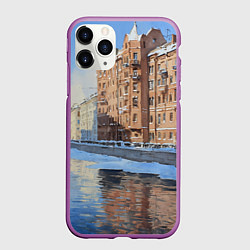 Чехол iPhone 11 Pro матовый Зимний Санкт-Петербург