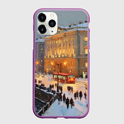 Чехол iPhone 11 Pro матовый Предновогодний Санкт-Петербург