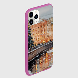 Чехол iPhone 11 Pro матовый Новогодняя елка в Питере, цвет: 3D-фиолетовый — фото 2