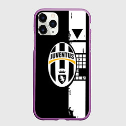 Чехол iPhone 11 Pro матовый Ювентус геометрия белая