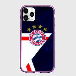 Чехол iPhone 11 Pro матовый Бавария звезды геометрия