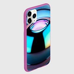 Чехол iPhone 11 Pro матовый Галактический шар, цвет: 3D-фиолетовый — фото 2