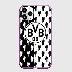 Чехол iPhone 11 Pro матовый Borussia черно белые люди