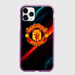 Чехол iPhone 11 Pro матовый Манчестер Юнайтед абстракция