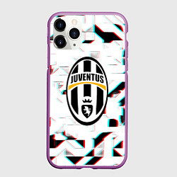 Чехол iPhone 11 Pro матовый Ювентус геометрия глитч