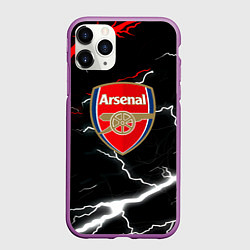 Чехол iPhone 11 Pro матовый Арсенал молнии шторм
