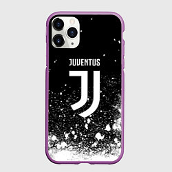Чехол iPhone 11 Pro матовый Ювентус всплеск белых красок