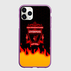 Чехол iPhone 11 Pro матовый Liverpool огонь спорт