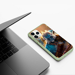 Чехол iPhone 11 Pro матовый Phantom Lancer, цвет: 3D-салатовый — фото 2