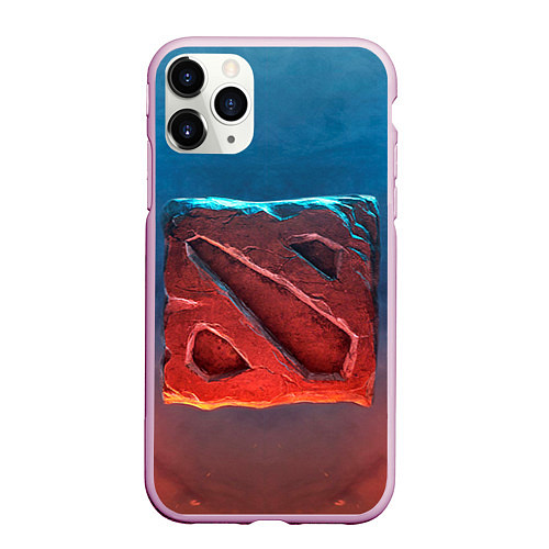 Чехол iPhone 11 Pro матовый Dota 2: Symbol / 3D-Розовый – фото 1