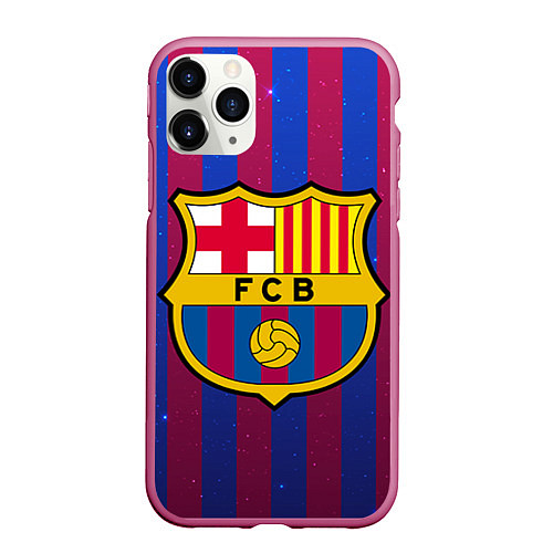 Чехол iPhone 11 Pro матовый Barcelona / 3D-Малиновый – фото 1