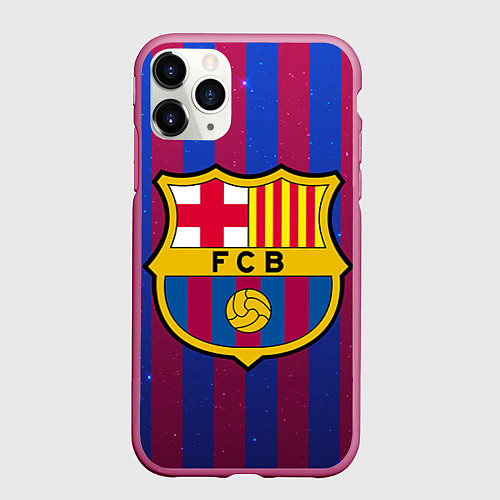 Чехол iPhone 11 Pro матовый Barcelona / 3D-Малиновый – фото 1