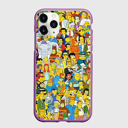 Чехол iPhone 11 Pro матовый Simpsons Stories, цвет: 3D-фиолетовый