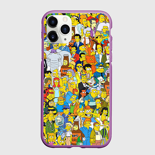 Чехол iPhone 11 Pro матовый Simpsons Stories / 3D-Фиолетовый – фото 1