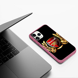 Чехол iPhone 11 Pro матовый Arsenal, цвет: 3D-малиновый — фото 2