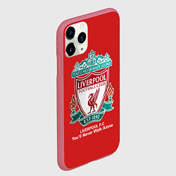 Чехол iPhone 11 Pro матовый Liverpool, цвет: 3D-малиновый — фото 2