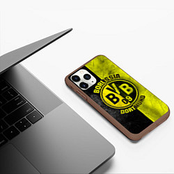 Чехол iPhone 11 Pro матовый Borussia Dortmund, цвет: 3D-коричневый — фото 2