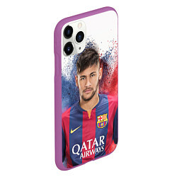 Чехол iPhone 11 Pro матовый Neymar FCB, цвет: 3D-фиолетовый — фото 2