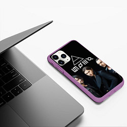 Чехол iPhone 11 Pro матовый 30 seconds to mars, цвет: 3D-фиолетовый — фото 2