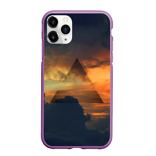 Чехол iPhone 11 Pro матовый 30 seconds to mars / 3D-Фиолетовый – фото 1