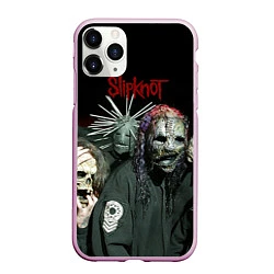 Чехол iPhone 11 Pro матовый Slipknot, цвет: 3D-розовый