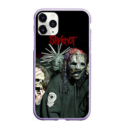 Чехол iPhone 11 Pro матовый Slipknot, цвет: 3D-светло-сиреневый