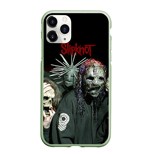 Чехол iPhone 11 Pro матовый Slipknot / 3D-Салатовый – фото 1