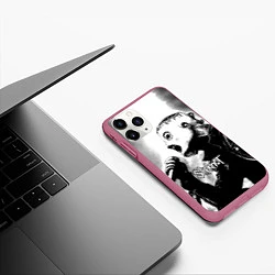 Чехол iPhone 11 Pro матовый Slipknot, цвет: 3D-малиновый — фото 2