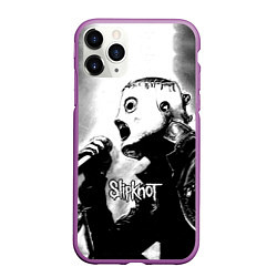 Чехол iPhone 11 Pro матовый Slipknot, цвет: 3D-фиолетовый