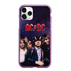 Чехол iPhone 11 Pro матовый AC/DC, цвет: 3D-фиолетовый