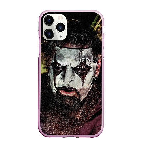 Чехол iPhone 11 Pro матовый Slipknot Face / 3D-Розовый – фото 1