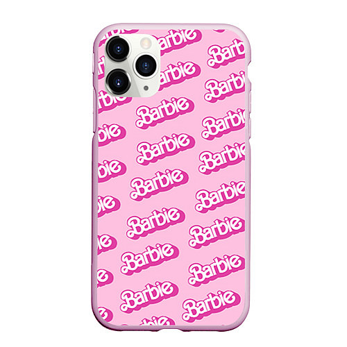 Чехол iPhone 11 Pro матовый Barbie Pattern / 3D-Розовый – фото 1