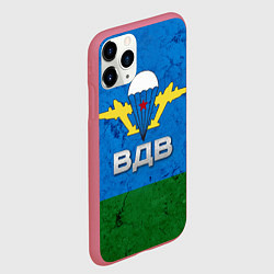 Чехол iPhone 11 Pro матовый Флаг ВДВ, цвет: 3D-малиновый — фото 2