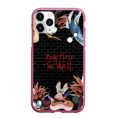 Чехол iPhone 11 Pro матовый Pink Floyd: The Wall / 3D-Малиновый – фото 1