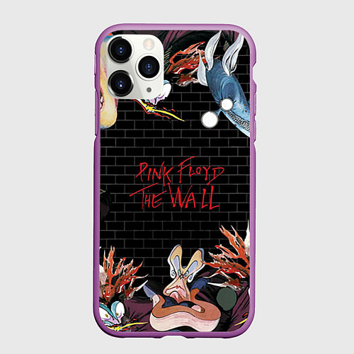 Чехол iPhone 11 Pro матовый Pink Floyd: The Wall / 3D-Фиолетовый – фото 1