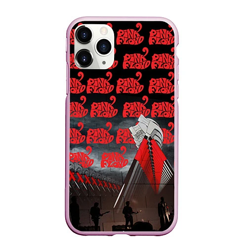 Чехол iPhone 11 Pro матовый Pink Floyd Pattern / 3D-Розовый – фото 1