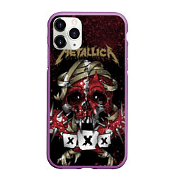 Чехол iPhone 11 Pro матовый Metallica: XXX, цвет: 3D-фиолетовый