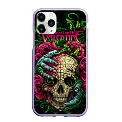 Чехол iPhone 11 Pro матовый BFMV: Roses Skull