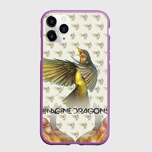 Чехол iPhone 11 Pro матовый Imagine Dragons: Fly / 3D-Фиолетовый – фото 1