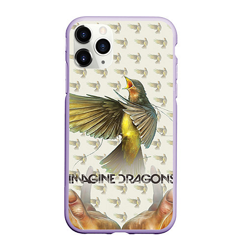 Чехол iPhone 11 Pro матовый Imagine Dragons: Fly / 3D-Светло-сиреневый – фото 1