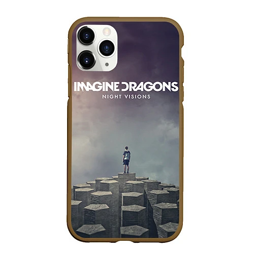 Чехол iPhone 11 Pro матовый Imagine Dragons: Night Visions / 3D-Коричневый – фото 1