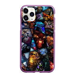 Чехол iPhone 11 Pro матовый Dota 2: All Pick, цвет: 3D-фиолетовый