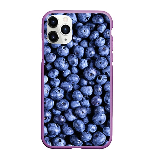Чехол iPhone 11 Pro матовый Черника / 3D-Фиолетовый – фото 1