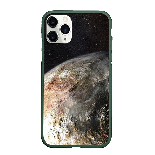 Чехол iPhone 11 Pro матовый Плутон / 3D-Темно-зеленый – фото 1