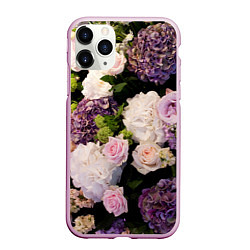 Чехол iPhone 11 Pro матовый Весенние цветы, цвет: 3D-розовый